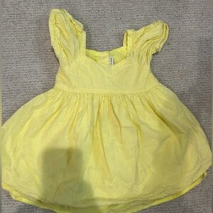 Janie and Jack Yellow Seersucker Dress--Size 2T